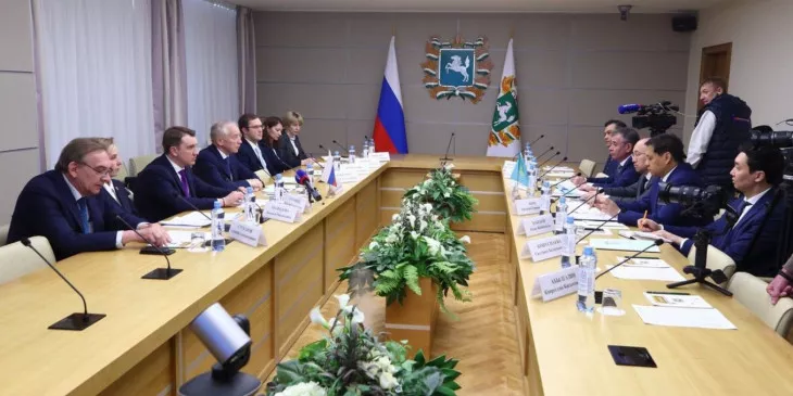 Губернатор Владимир Мазур и посол Казахстана в РФ Даурен Абаев договорились о развитии внешнеэкономических связей